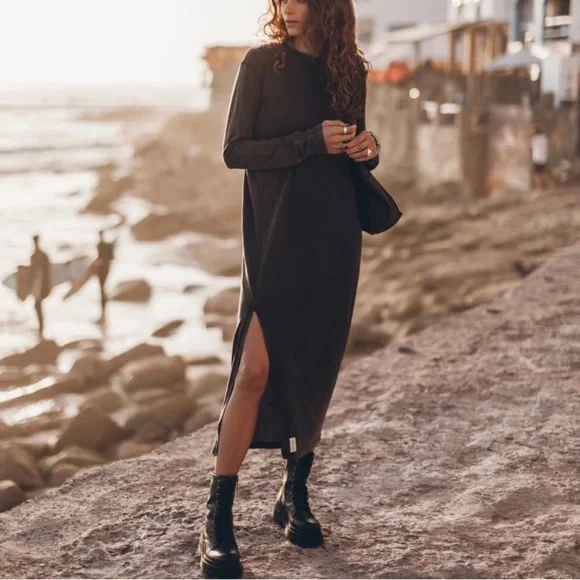 Mikuta Long Sleeve Tshirt Dress - Picture 1 of 14